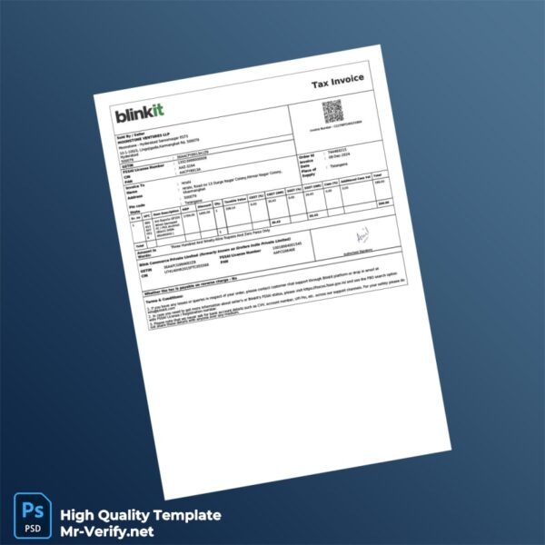 India Moonstone Ventures LLP Invoice Template in Word and PDF formats 2 page