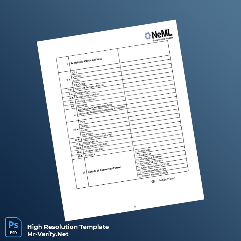 Editable India NCDEX e Markets Limited Commodity Participant Registration Form Word and Pdf Template 5 page Editable India NCDEX e Markets Limited Commodity Participant Registration Form Word and Pdf Template 5 page
