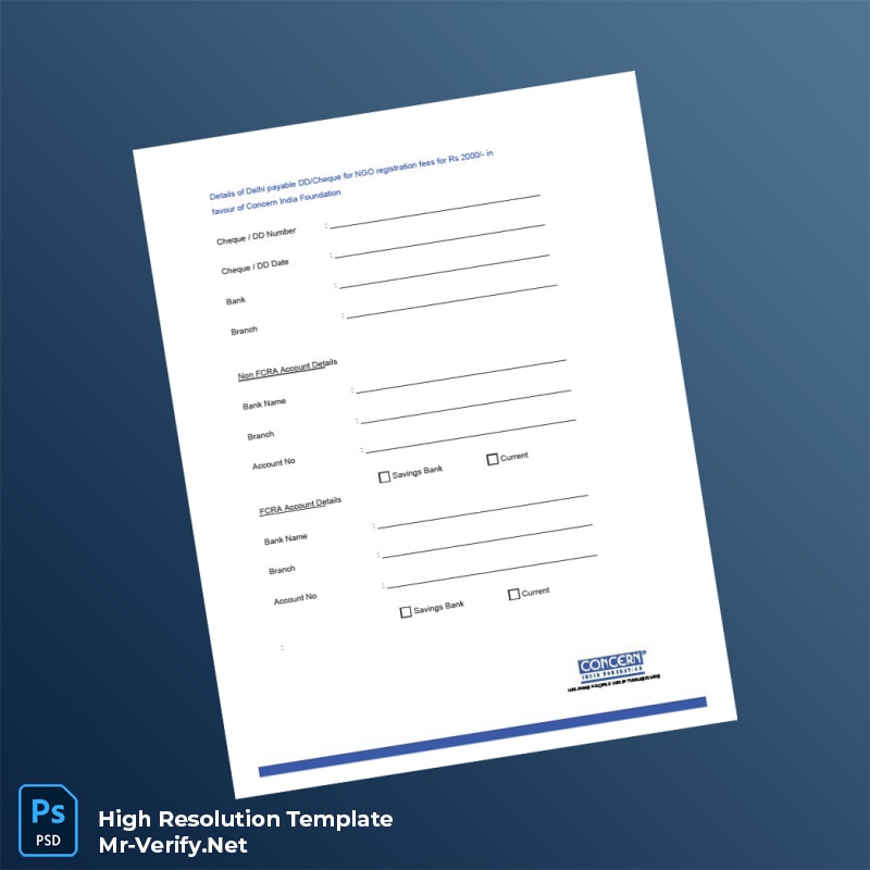 Editable India NGO Registration Form Word and Pdf Template 4 page Editable India NGO Registration Form Word and Pdf Template 4 page