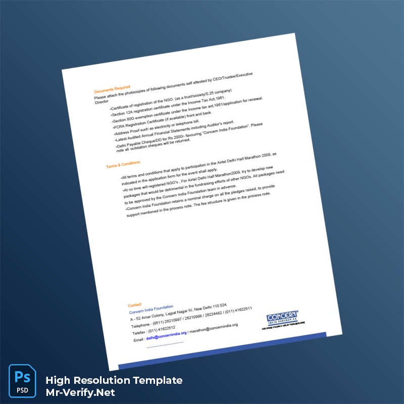 Editable India NGO Registration Form Word and Pdf Template 4 page Editable India NGO Registration Form Word and Pdf Template 4 page