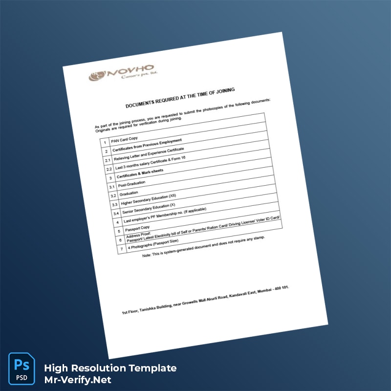 Editable India Novho Careers Pvt Ltd Employment Offer Letter Word and Pdf Template 4 page Editable India Novho Careers Pvt Ltd Employment Offer Letter Word and Pdf Template 4 page