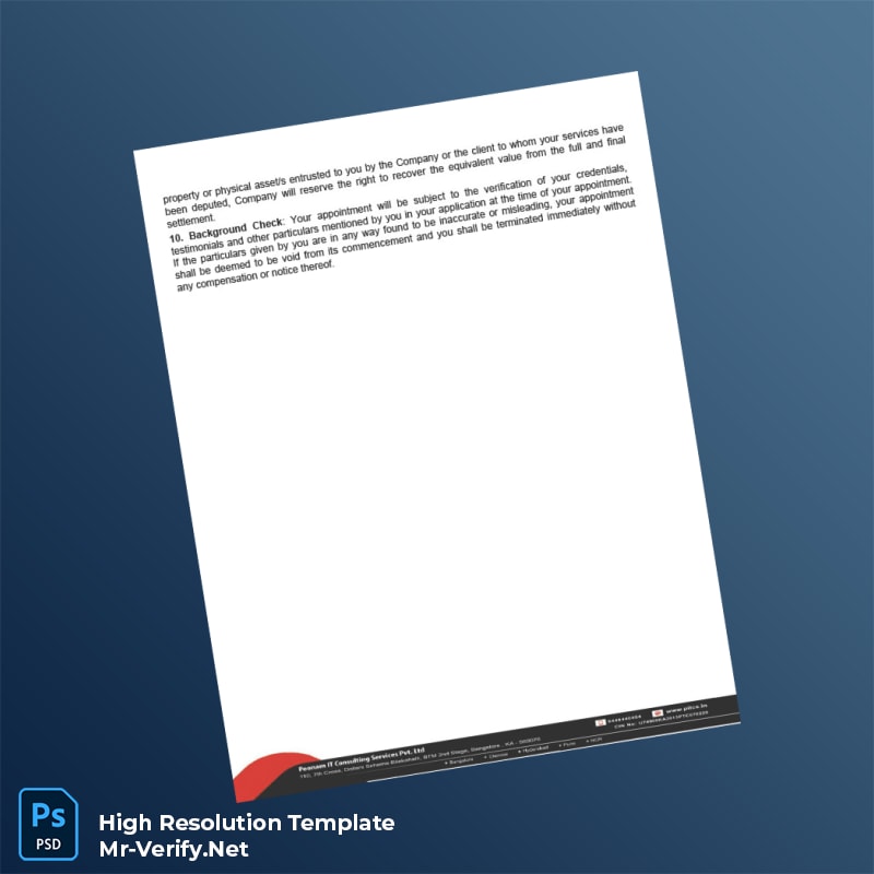 Editable India PITCS Appointment Letter Word and Pdf Template 7 page Editable India PITCS Appointment Letter Word and Pdf Template 7 page