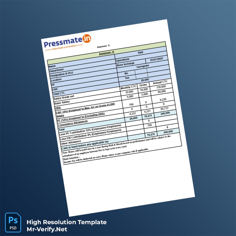 Editable India Pressmate Dotin Care Pvt Ltd Employment Verification Letter Word and Pdf Template 4 page Editable India Pressmate Dotin Care Pvt Ltd Employment Verification Letter Word and Pdf Template 4 page
