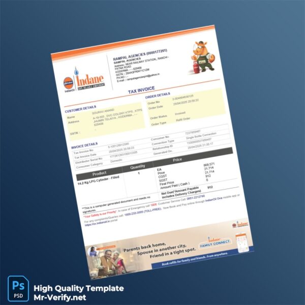 India Rampal Agencies Tax Invoice Template in Word and PDF formats 2 page India Rampal Agencies Tax Invoice Template in Word and PDF formats 2 page