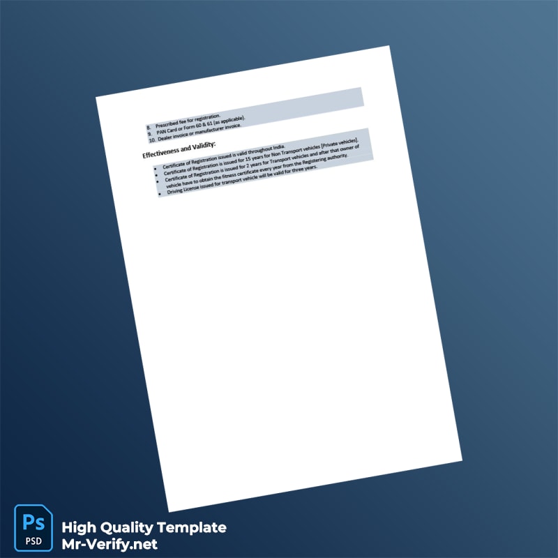 India Registering Authority Certificate of Registration Template in Word and PDF formats 4 page India Registering Authority Certificate of Registration Template in Word and PDF formats 4 page