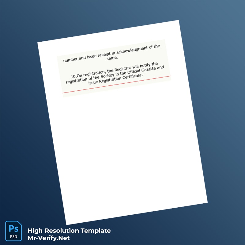 Editable India Registrar of Cooperative Societies Registration Certificate Word and Pdf Template 4 page Editable India Registrar of Cooperative Societies Registration Certificate Word and Pdf Template 4 page