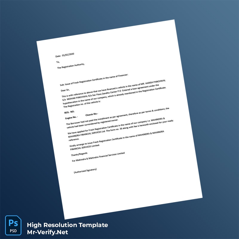 Editable India Registration Authority Fresh Registration Certificate Word and Pdf Template 2 page Editable India Registration Authority Fresh Registration Certificate Word and Pdf Template 2 page