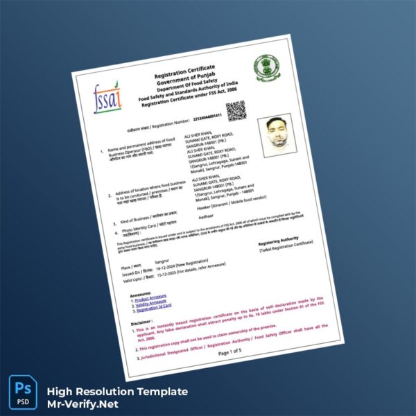 India Registration Certificate Editable Amendment Certificate Word and Pdf Template 5 page India Registration Certificate Editable Amendment Certificate Word and Pdf Template 5 page