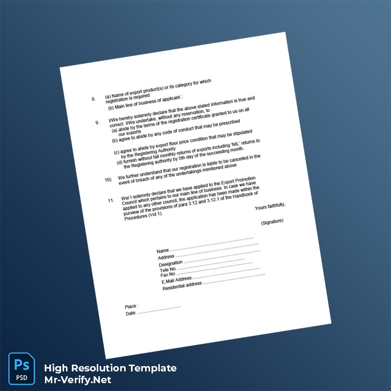 Editable India Rubber Board RCMC Registration Certificate Word and Pdf Template 4 page Editable India Rubber Board RCMC Registration Certificate Word and Pdf Template 4 page