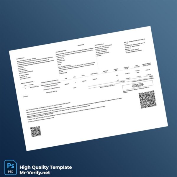 India Savex Technologies Pvt Ltd Invoice Template in Word and PDF formats