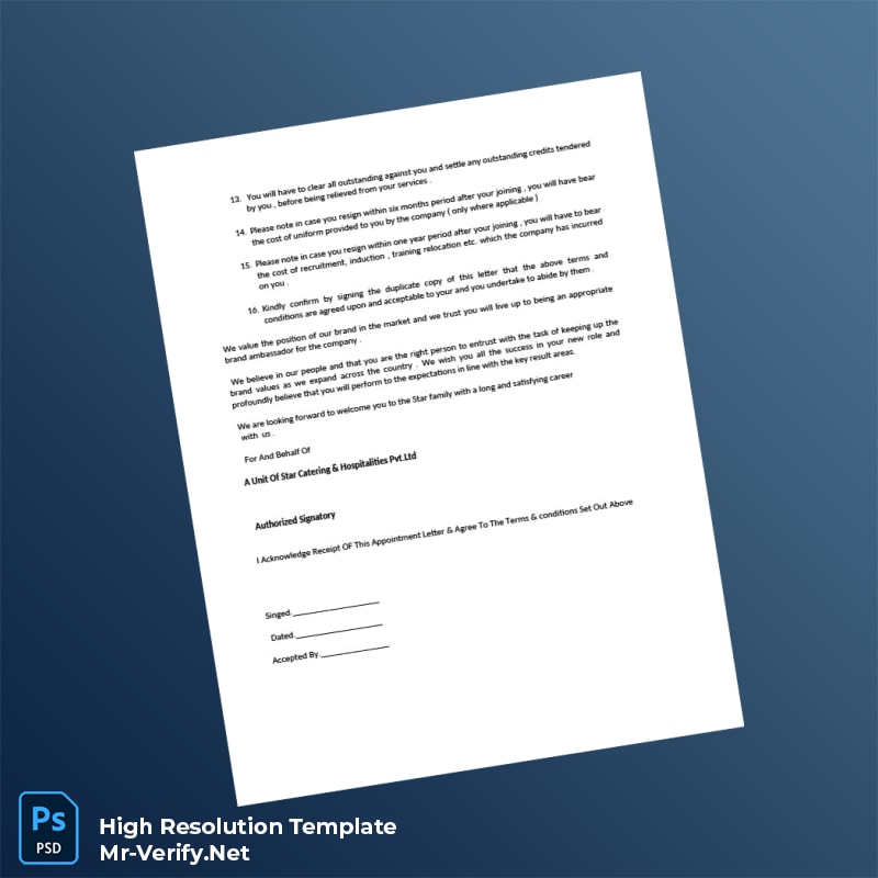 Editable India Star Continental Employment Verification Letter Word and Pdf Template 3 page Editable India Star Continental Employment Verification Letter Word and Pdf Template 3 page