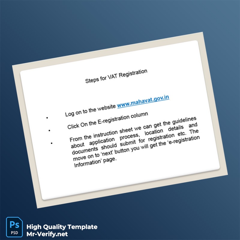 India Tax Authority Editable VAT Registration Certificate Template in Word and PDF formats 7 page India Tax Authority Editable VAT Registration Certificate Template in Word and PDF formats 7 page