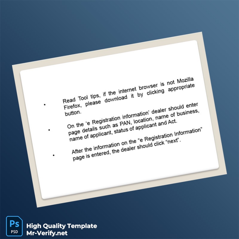 India Tax Authority Editable VAT Registration Certificate Template in Word and PDF formats 7 page India Tax Authority Editable VAT Registration Certificate Template in Word and PDF formats 7 page