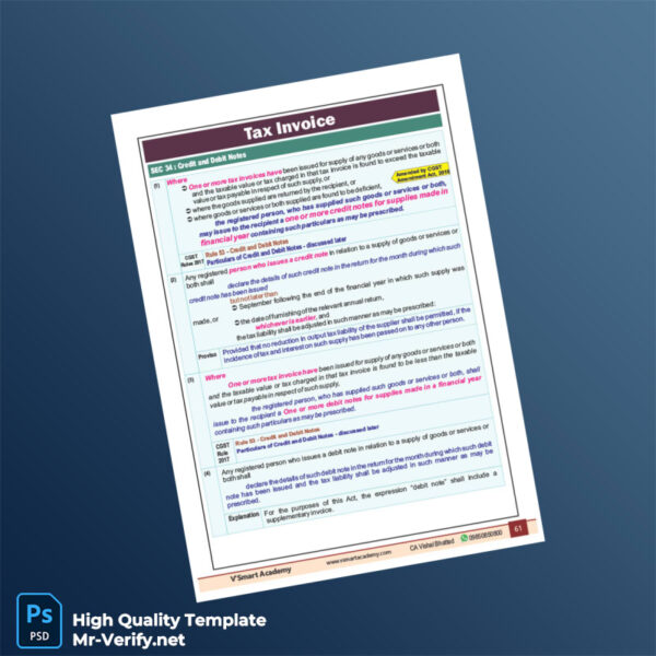 India Tax Invoice Template in Word and PDF formats 4 page India Tax Invoice Template in Word and PDF formats 4 page