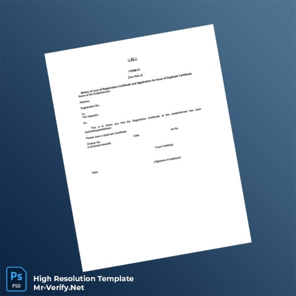 India Telangana Editable Application for Duplicate Registration Certificate Word and Pdf Template India Telangana Editable Application for Duplicate Registration Certificate Word and Pdf Template