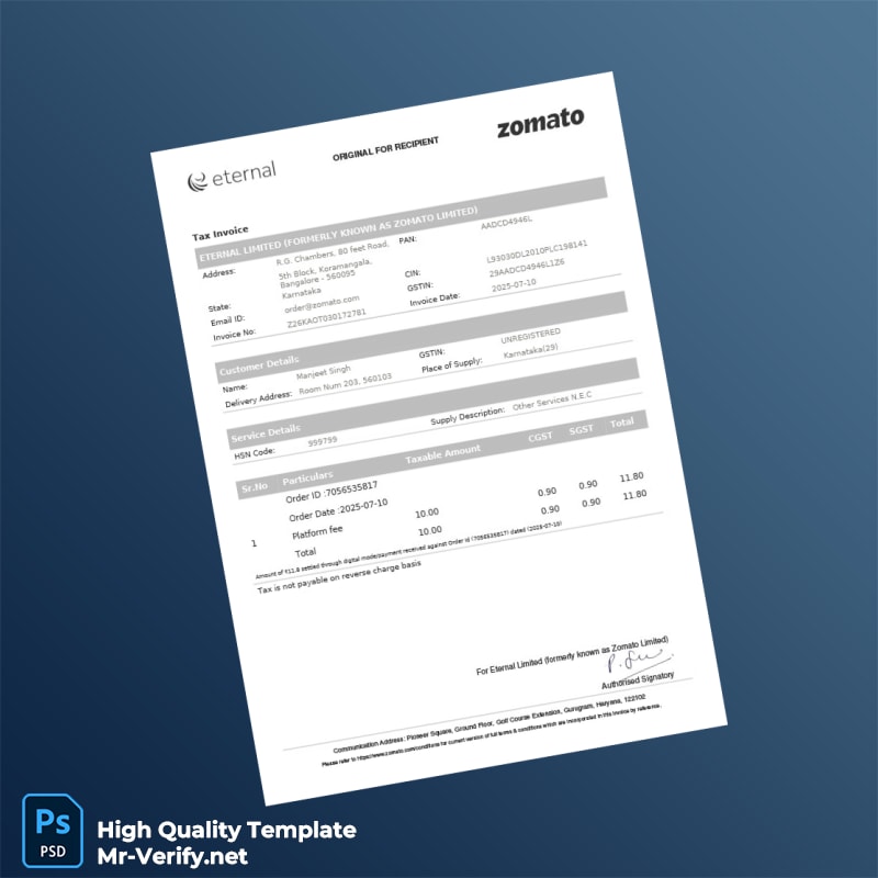 India Transact Foods Limited Invoice Template in Word and PDF formats 2 page India Transact Foods Limited Invoice Template in Word and PDF formats 2 page
