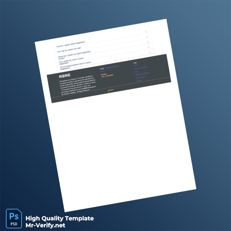 India Udyam Registration Authority Editable Business Registration Certificate Template in Word and PDF formats 3 page India Udyam Registration Authority Editable Business Registration Certificate Template in Word and PDF formats 3 page