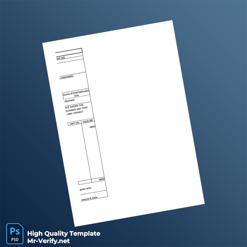 India United Restaurants Company Proforma Invoice Template in Word and PDF formats 6 page India United Restaurants Company Proforma Invoice Template in Word and PDF formats 6 page
