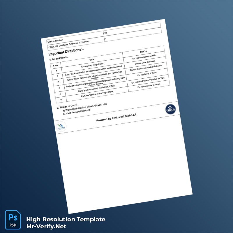 Editable India Uttarakhand Tourism Development Board Yatra Registration Letter Word and Pdf Template 2 page Editable India Uttarakhand Tourism Development Board Yatra Registration Letter Word and Pdf Template 2 page