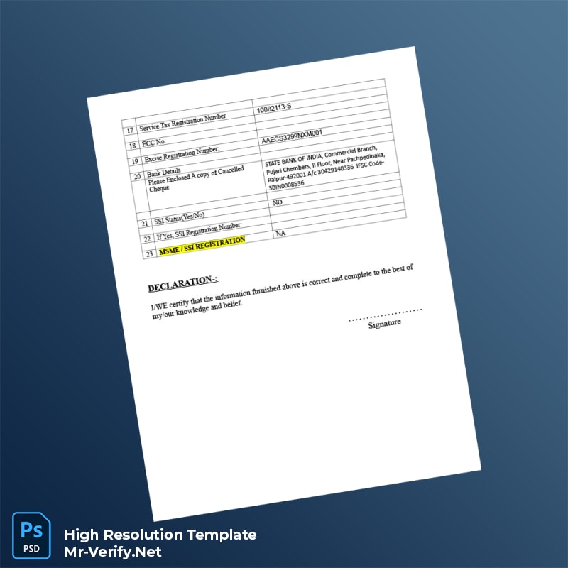 Editable India Vendor Registration Form Word and Pdf Template 3 page Editable India Vendor Registration Form Word and Pdf Template 3 page