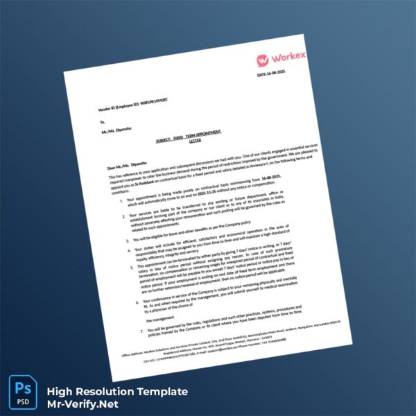India20Workex20Solutions20Employment20Verification20Letter20Template20in20Word20and20PDF20formats 600x600 - Editable File Template