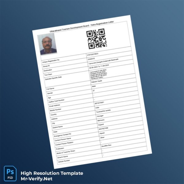 Editable India Yatra Registration Certificate Word and Pdf Template 2 page Editable India Yatra Registration Certificate Word and Pdf Template 2 page