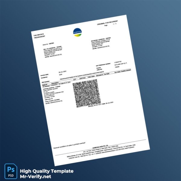 India bioMérieux India Pvt Ltd Tax Invoice Template in Word and PDF formats 4 page India bioMérieux India Pvt Ltd Tax Invoice Template in Word and PDF formats 4 page