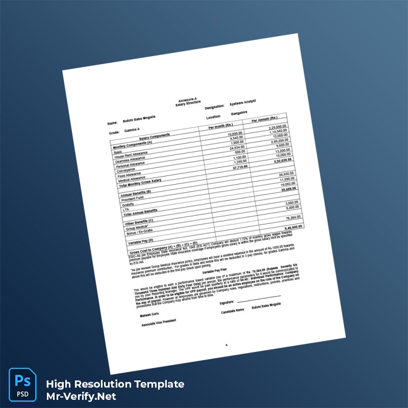 Editable India iGATE Global Solutions Limited Employment Verification Letter Word and Pdf Template 5 page Editable India iGATE Global Solutions Limited Employment Verification Letter Word and Pdf Template 5 page