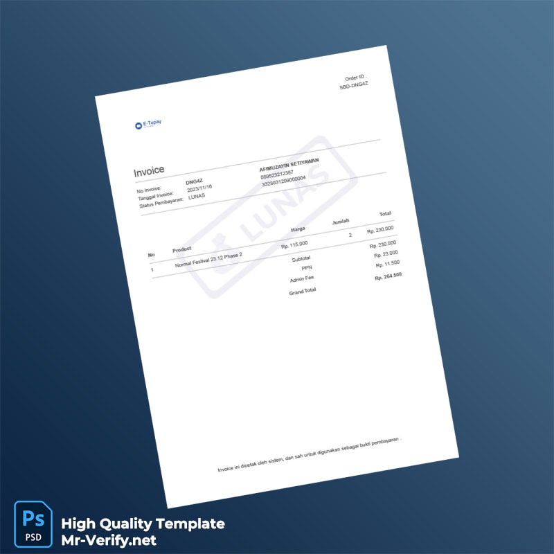 Indonesia AFIMUZAYIN SETIYAWAN Invoice Template in Word and PDF formats 3 page Indonesia AFIMUZAYIN SETIYAWAN Invoice Template in Word and PDF formats 3 page