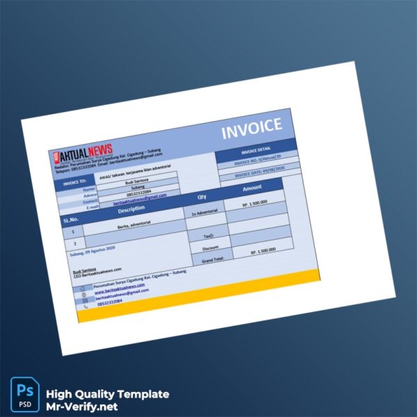 Indonesia Beritaaktualnews Invoice Template in Word and PDF formats 2 page Indonesia Beritaaktualnews Invoice Template in Word and PDF formats 2 page