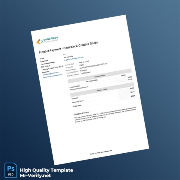 Indonesia CodeKece Creative Studio Invoice Template in Word and PDF formats Indonesia CodeKece Creative Studio Invoice Template in Word and PDF formats
