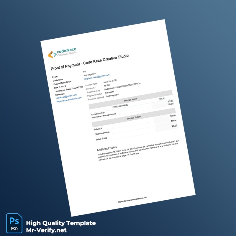 Indonesia CodeKece Creative Studio Invoice Template in Word and PDF formats Indonesia CodeKece Creative Studio Invoice Template in Word and PDF formats