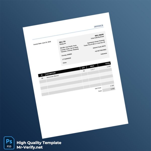 Indonesia Evita Aulia Rochmah Invoice Template in Word and PDF formats Indonesia Evita Aulia Rochmah Invoice Template in Word and PDF formats