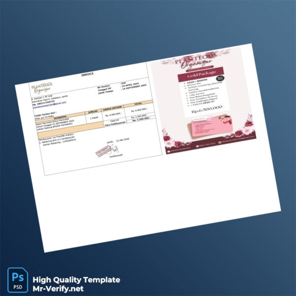 Indonesia Invoice Wo Template in Word and PDF formats 7 page Indonesia Invoice Wo Template in Word and PDF formats 7 page