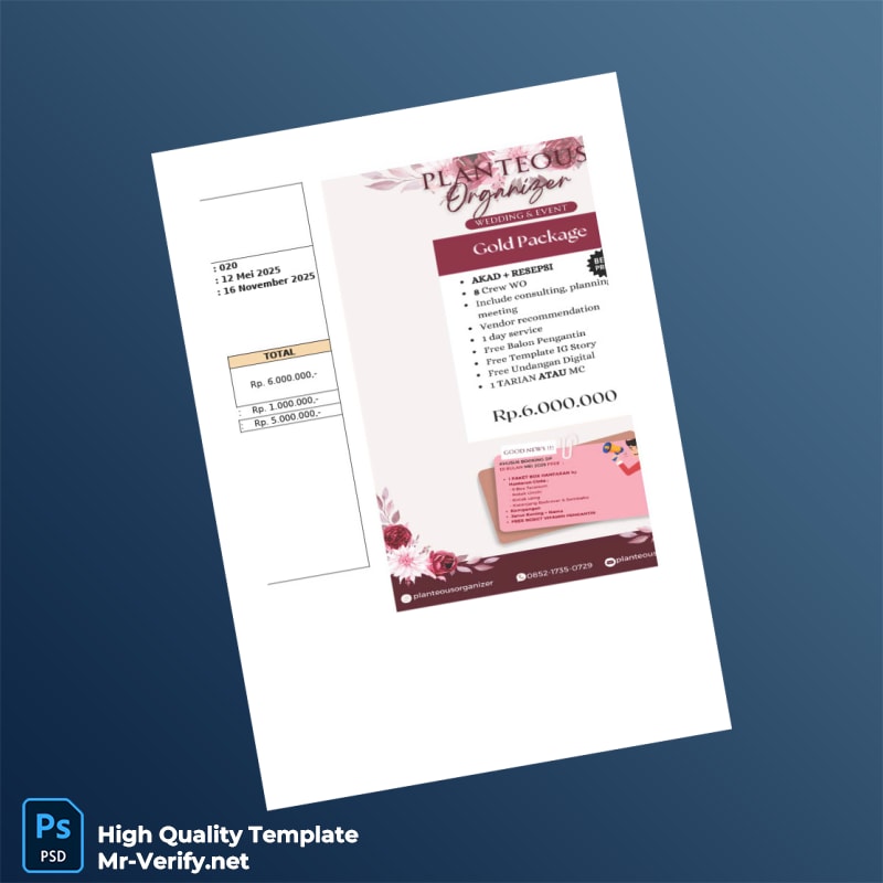 Indonesia Invoice Wo Template in Word and PDF formats 7 page Indonesia Invoice Wo Template in Word and PDF formats 7 page