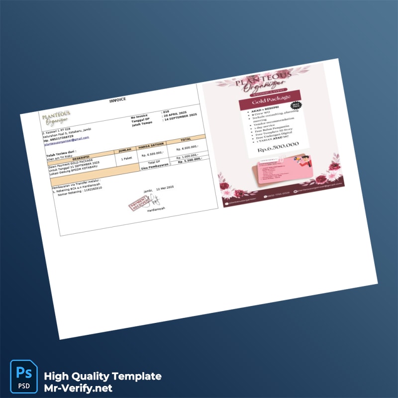 Indonesia Invoice Wo Template in Word and PDF formats 7 page Indonesia Invoice Wo Template in Word and PDF formats 7 page
