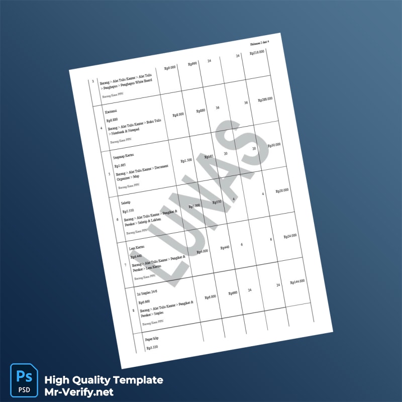 Indonesia PT Global Digital Niaga Tbk Invoice Template in Word and PDF formats 4 page Indonesia PT Global Digital Niaga Tbk Invoice Template in Word and PDF formats 4 page