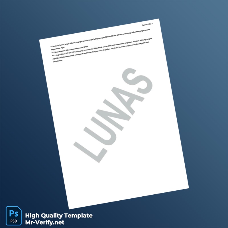 Indonesia PT Global Digital Niaga Tbk Invoice Template in Word and PDF formats 4 page Indonesia PT Global Digital Niaga Tbk Invoice Template in Word and PDF formats 4 page