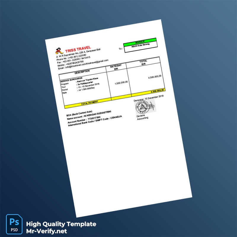 Indonesia RSUD Kota Serang Invoice Template in Word and PDF formats 3 page Indonesia RSUD Kota Serang Invoice Template in Word and PDF formats 3 page