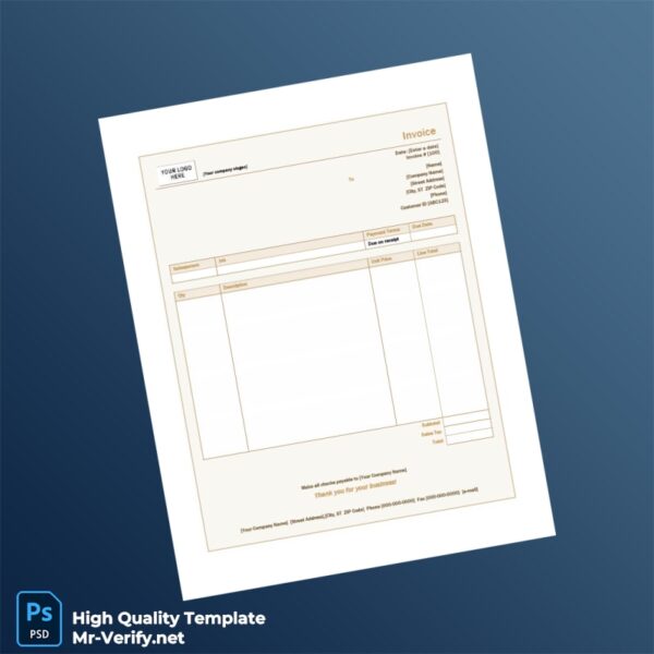 Invoice Template for Businesses PDF