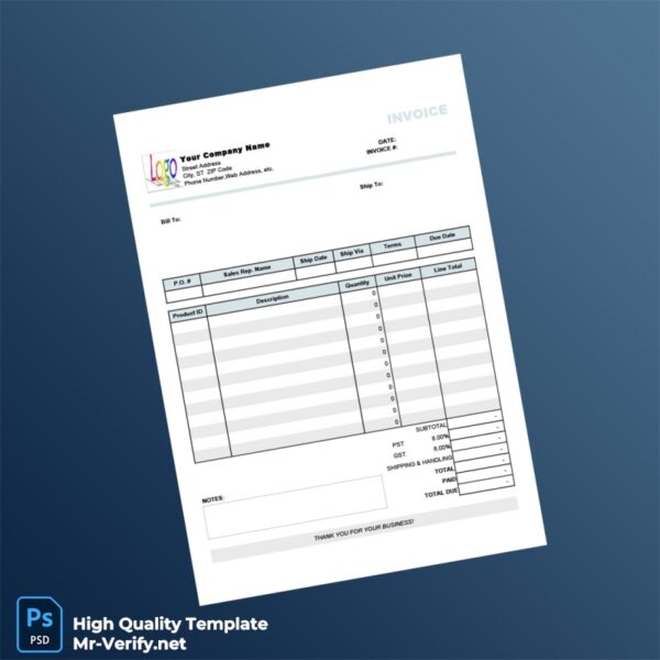 Invoice Your Company Name Invoice Template in Word and PDF formats 7 page