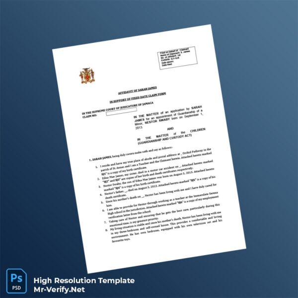 Editable Jamaica Sarah James Employment Verification Letter Word and Pdf Template 4 page Editable Jamaica Sarah James Employment Verification Letter Word and Pdf Template 4 page