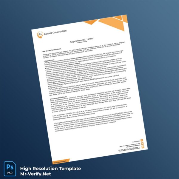 Editable KCC Employment Verification Letter Word and Pdf Template 6 page Editable KCC Employment Verification Letter Word and Pdf Template 6 page