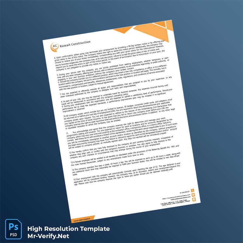 Editable KCC Employment Verification Letter Word and Pdf Template 6 page Editable KCC Employment Verification Letter Word and Pdf Template 6 page