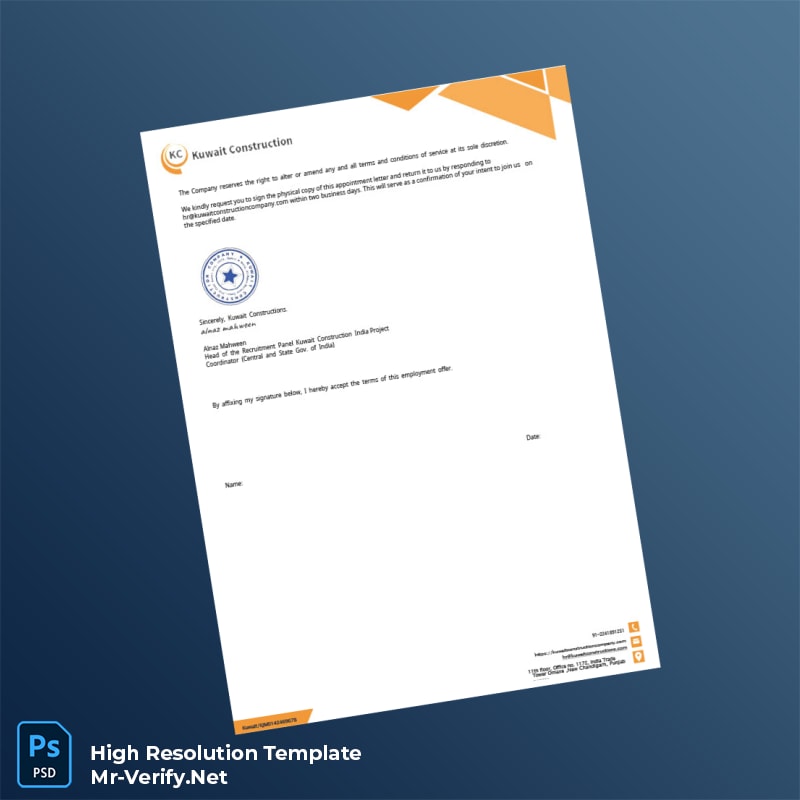 Editable KCC Employment Verification Letter Word and Pdf Template 6 page Editable KCC Employment Verification Letter Word and Pdf Template 6 page