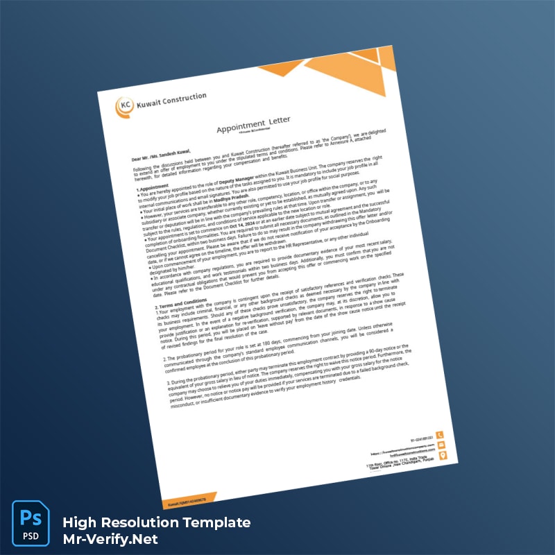 Editable KCC Employment Verification Letter Word and Pdf Template 6 page Editable KCC Employment Verification Letter Word and Pdf Template 6 page