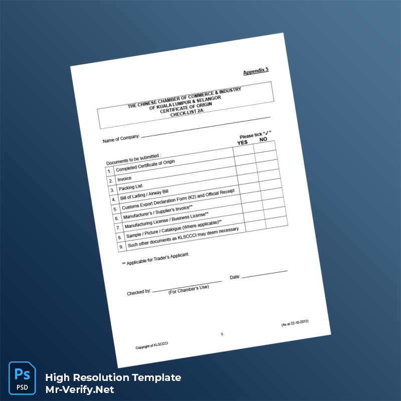 Editable Malaysia Chinese Chamber of Commerce and Industry Certificate of Origin Word and Pdf Template 3 page Editable Malaysia Chinese Chamber of Commerce and Industry Certificate of Origin Word and Pdf Template 3 page