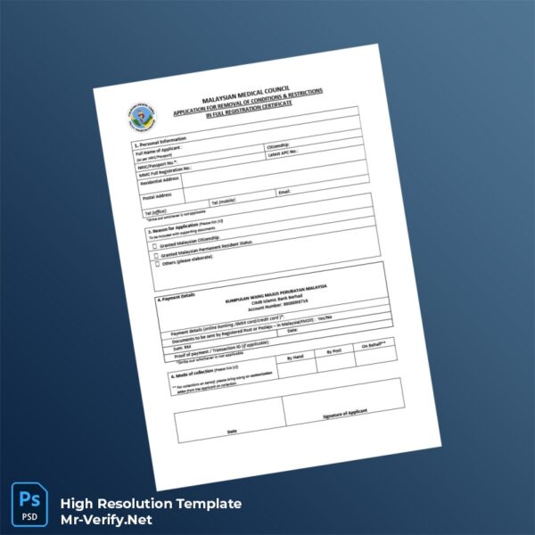 Buy Verified Accounts Malaysia20Malaysian20Medical20Council20Removal20of20Conditions20and20Restrictions20Registration20Certificate20Template20in20Word20and20PDF20form 600x600 - Buy Verified Accounts