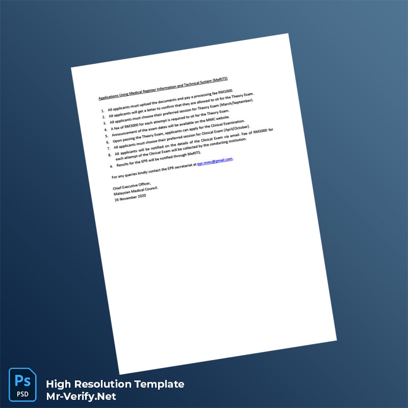 Editable Malaysia Medical Council Provisional Registration Guidelines Document in Word and PDF formats 6 page Editable Malaysia Medical Council Provisional Registration Guidelines Document in Word and PDF formats 6 page