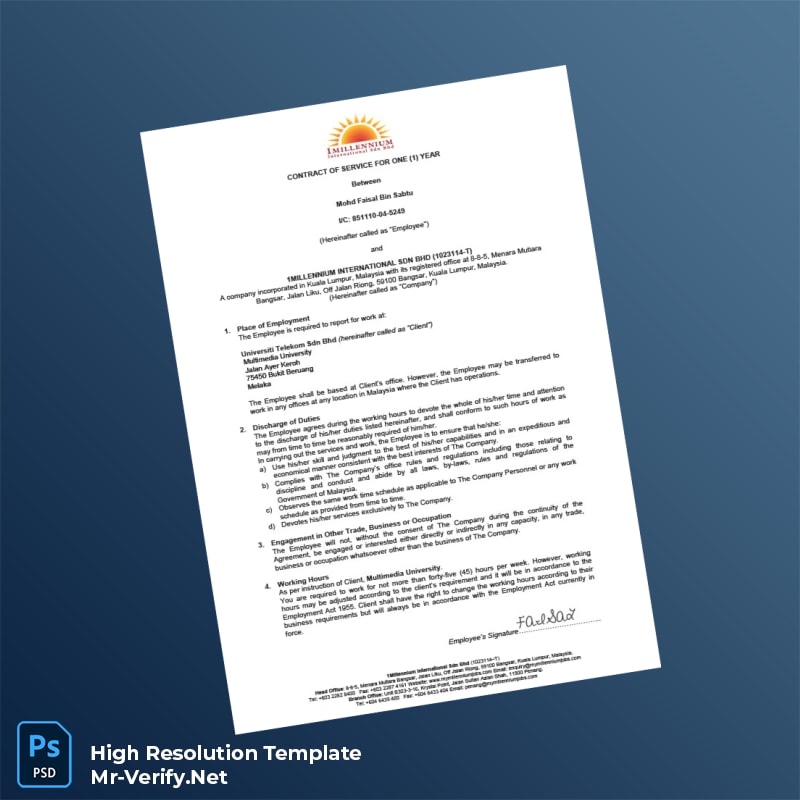 Editable Malaysia Universiti Telekom Sdn Bhd Employment Verification Letter Word and Pdf Template 6 page Editable Malaysia Universiti Telekom Sdn Bhd Employment Verification Letter Word and Pdf Template 6 page